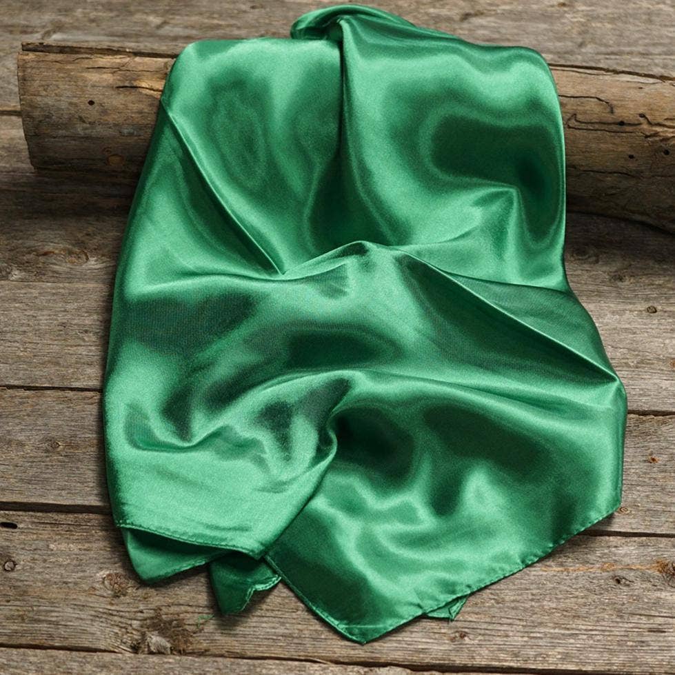 35X35" Solid Green Wild Rag / Scarf WRS18