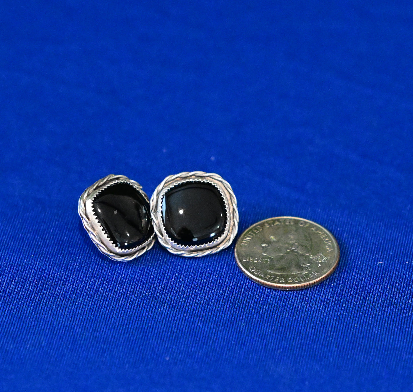 Black Onyx Earrings Square